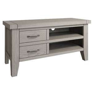 Floyd Wooden 2 Drawers TV Stand In Grey Oak