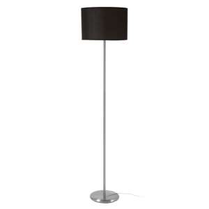 Formito Black Waffle Effect Shade Floor Lamp With Chrome Base
