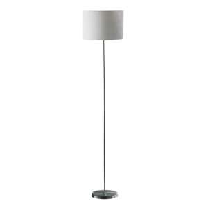 Formito White Waffle Effect Shade Floor Lamp With Chrome Base