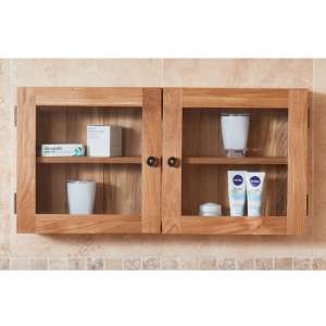Fornatic Bathroom 2 Doors Wall Storage Cabinet In Mobel Oak
