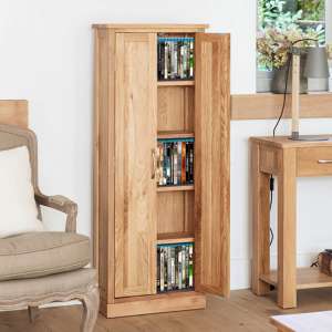 Fornatic Wooden DVD Storage Cabinet In Mobel Oak
