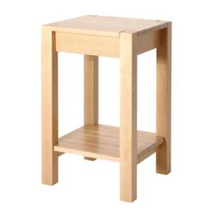 Fortworth Tall Wooden Side Table In Steamed Beech