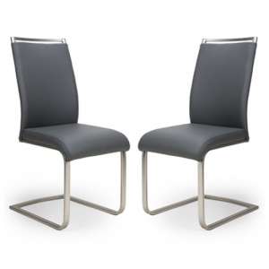 Franklin Grey Velvet Fabric Dining Chair In A Pair