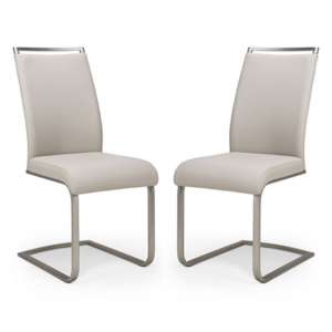 Franklin Taupe Velvet Fabric Dining Chair In A Pair