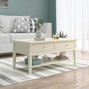 Fishtoft Wooden Coffee Table In White