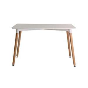 Ferring Wooden Dining Table In White