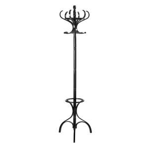 Friston Floor Standing Wooden Coat Stand In Black