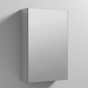 Fuji 45cm Mirrored Cabinet In Gloss Grey Mist With 1 Door