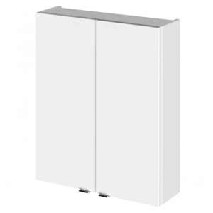Fuji 50cm Bathroom Wall Unit In Gloss White With 2 Doors