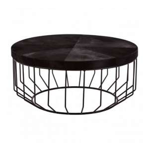 Furud Townhouse Round Coffee Table In Black