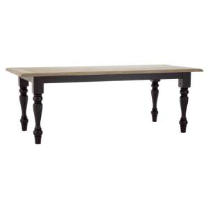 Furud Townhouse Wooden Dining Table In Oak And Black