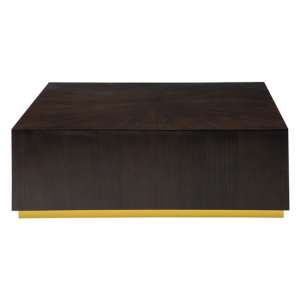 Gablet Square Wooden Coffee Table In Dark Brown