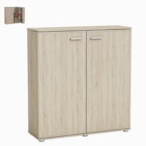 Gabriella Wooden Shoe Cabinet In Brushed Oak With 2 Doors