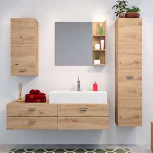 Gaep LED Bathroom Furniture Set 1 In Artisan Oak