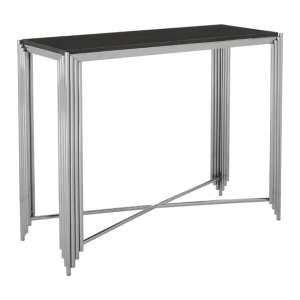 Gakyid Granite Top Console Table With Stainless Steel Frame