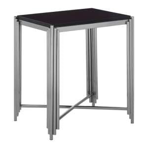 Gakyid Square Granite Top Side Table With Stainless Steel Frame