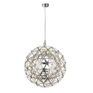 Galaxy LED Metal Small Ball Pendant Light In Chrome