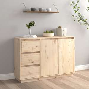 Galvin Pinewood Sideboard With 2 Doors 3 Drawers In Natural