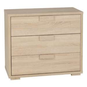 Calligaris Wooden Chest Of 3 Drawers In Light Sonoma Oak