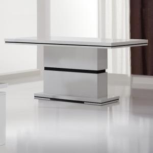 Garde Dining Table In White Gloss And Black Design