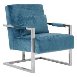 Gatbit Fabric Upholstered Armchair In Teal