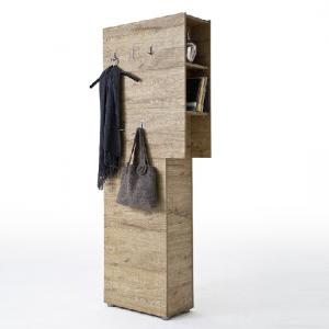 Genie Stylish Coat Rack In Natural Oak With 5 Hooks