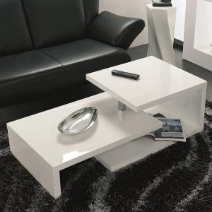 Geno Coffee Table In White High Gloss With Rotation