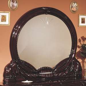 Giada Gloss Bedroom Dressing Mirror In Mahogany With Lights