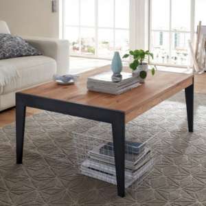 Gibraltar Wooden Coffee Table In Knotty Oak