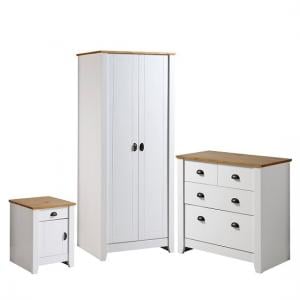 Ladkro Wooden Bedroom Furniture Set In White And Oak