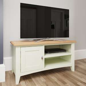 Gilford Wooden 1 Door 1 Shelf TV Stand In White