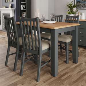 Gilford Extending 120cm Grey Dining Table With 6 Chairs