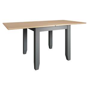 Gilford Extending Wooden Flip Top Dining Table In Grey