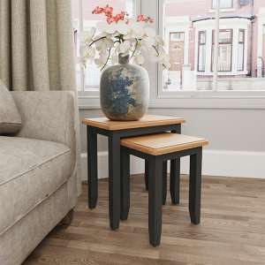Gilford Wooden Nest Of 2 Tables In Grey