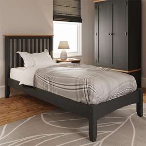 Gilford Wooden Single Bed In Grey