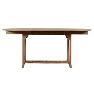 Gorey Oval Outdoor Extending Wooden Dining Table In Natural