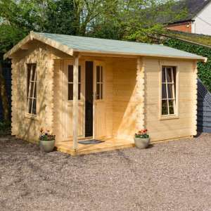 Gower Garden Office Wooden Cabin In Untreated Natural Timber