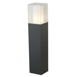 Granada Small Clear Shade Outdoor Post In Dark Grey