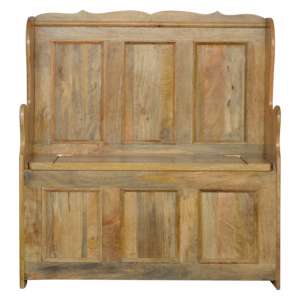 Granary Wooden Hallway Storage Bench In Oak Ish