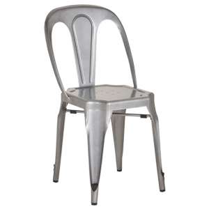 Dschubba Metal Dining Chair In Grey      