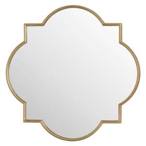 Greely Quarter foil Wall Mirror In Antique Gold Frame
