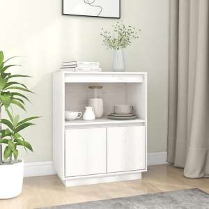 Griet Pine Wood Sideboard With 2 Doors In White