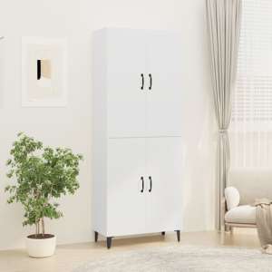 Grina Wooden Highboard With 4 Doors In White