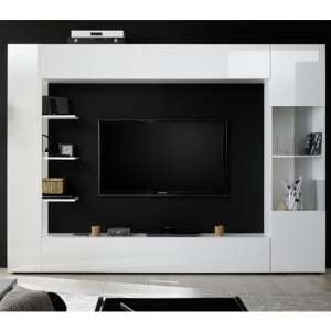 Halcyon Large Entertainment Unit In White High Gloss