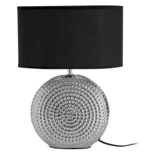 Hamero Black Fabric Shade Table Lamp With Chrome Base