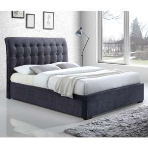 Hamilton Fabric Upholstered Super King Size Bed In Dark Grey