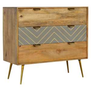 Hamish Wooden Sleek Cement Chest Of 3 Drawers In Oak Ish
