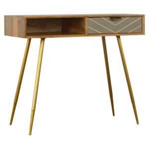 Hamish Wooden Sleek Cement Study Desk In Oak Ish