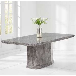 Hamlet 200cm High Gloss Marble Dining Table In Grey