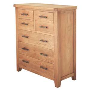 Hampshire Wooden Chest Of Drawers In Oak With 7 Drawers